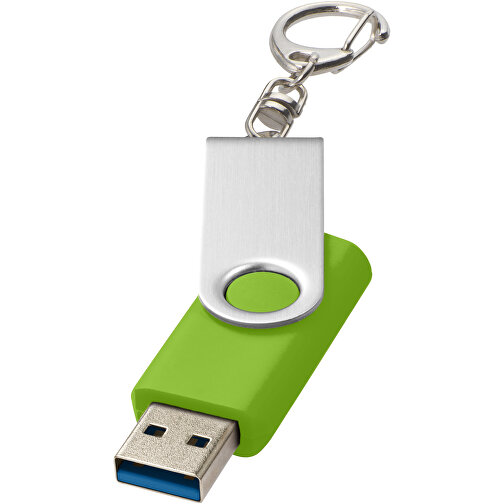 Rotate USB-Stick 3.0 Mit Schlüsselanhänger , limone MB , 65 GB , Kunststoff, Aluminium MB , 5,80cm x 1,90cm x 1,00cm (Länge x Höhe x Breite), Bild 1