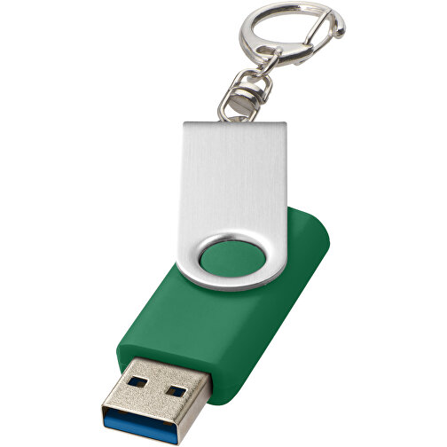 Rotate USB-Stick 3.0 Mit Schlüsselanhänger , grün MB , 128 GB , Kunststoff, Aluminium MB , 5,80cm x 1,90cm x 1,00cm (Länge x Höhe x Breite), Bild 1