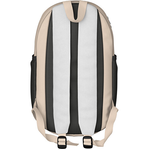 Rucksack Milan , weiß / beige, Sublimation-fabric 300g, 15,00cm x 40,00cm x 30,00cm (Länge x Höhe x Breite), Bild 2