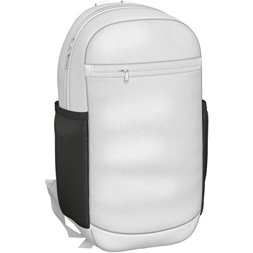 Rucksack Milan , weiß, Sublimation-fabric 300g, 15,00cm x 40,00cm x 30,00cm (Länge x Höhe x Breite), Bild 1