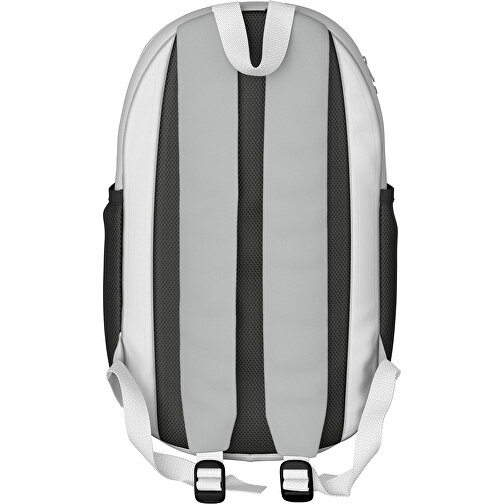 Rucksack Milan , hellgrau / weiss, Sublimation-fabric 300g, 15,00cm x 40,00cm x 30,00cm (Länge x Höhe x Breite), Bild 2