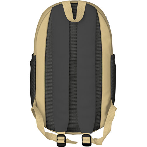 Rucksack Milan , schwarz / hellbraun, Sublimation-fabric 300g, 15,00cm x 40,00cm x 30,00cm (Länge x Höhe x Breite), Bild 2