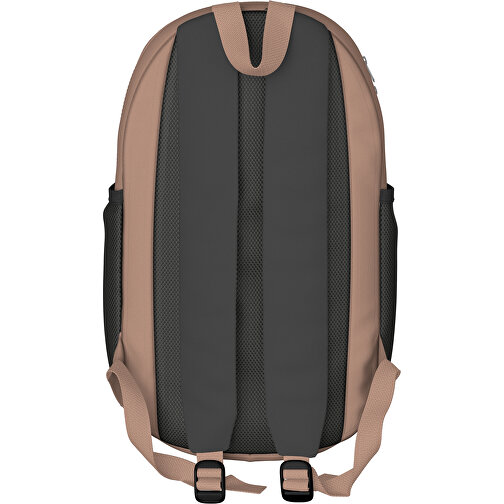 Rucksack Milan , schwarz / mandelbraun, Sublimation-fabric 300g, 15,00cm x 40,00cm x 30,00cm (Länge x Höhe x Breite), Bild 2