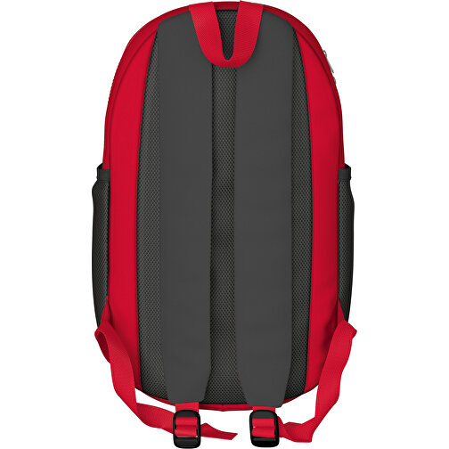 Rucksack Milan , schwarz / dunkelrot, Sublimation-fabric 300g, 15,00cm x 40,00cm x 30,00cm (Länge x Höhe x Breite), Bild 2