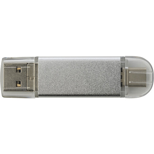 OTG USB Typ-C Stick Aluminium , silber MB , 65 GB , Aluminium MB , 6,30cm x 1,60cm x 0,50cm (Länge x Höhe x Breite), Bild 3