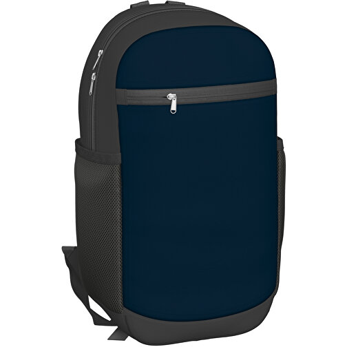 Rucksack Milan , heidelbeerblau / schwarz, Sublimation-fabric 300g, 15,00cm x 40,00cm x 30,00cm (Länge x Höhe x Breite), Bild 1