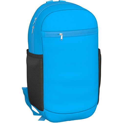 Rucksack Milan , hellblau, Sublimation-fabric 300g, 15,00cm x 40,00cm x 30,00cm (Länge x Höhe x Breite), Bild 1