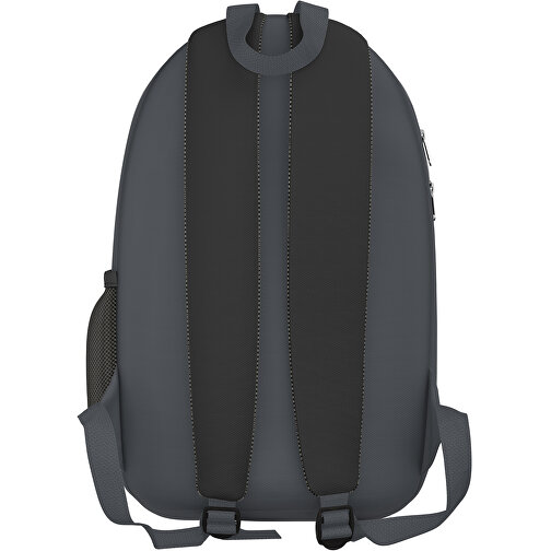 Rucksack Easy , schwarz / asphaltgrau, Sublimation-fabric 300g, 15,00cm x 40,00cm x 30,00cm (Länge x Höhe x Breite), Bild 2