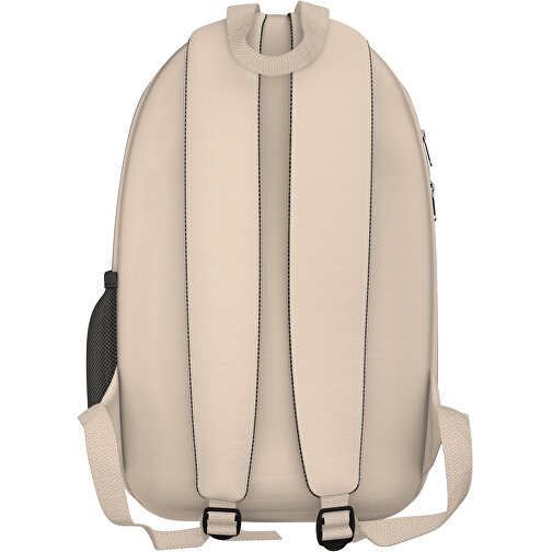 Rucksack Easy , beige, Sublimation-fabric 300g, 15,00cm x 40,00cm x 30,00cm (Länge x Höhe x Breite), Bild 2