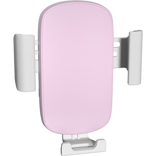 VividHold Qi Charger , zartrosa / weiß, Kunststoff, 10,50cm x 10,00cm (Höhe x Breite), Bild 1