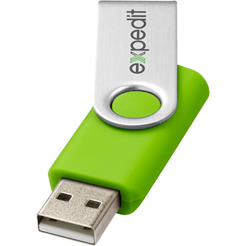 Rotate USB-Stick , limone MB , 65 GB , Kunststoff, Aluminium MB , 5,80cm x 1,90cm x 1,00cm (Länge x Höhe x Breite), Bild 2