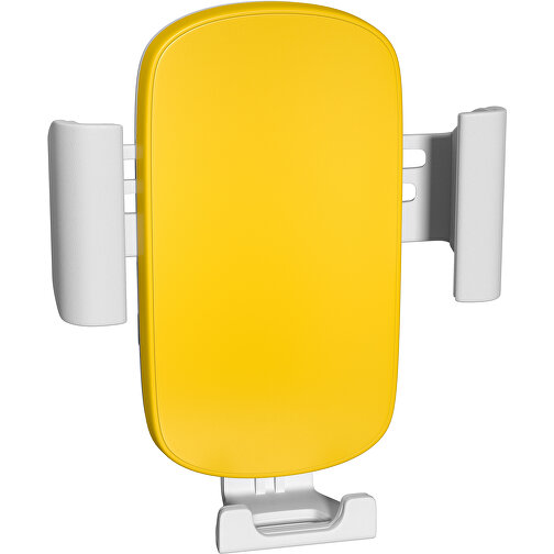 VividHold Qi Charger , goldgelb / weiß, Kunststoff, 10,50cm x 10,00cm (Höhe x Breite), Bild 1