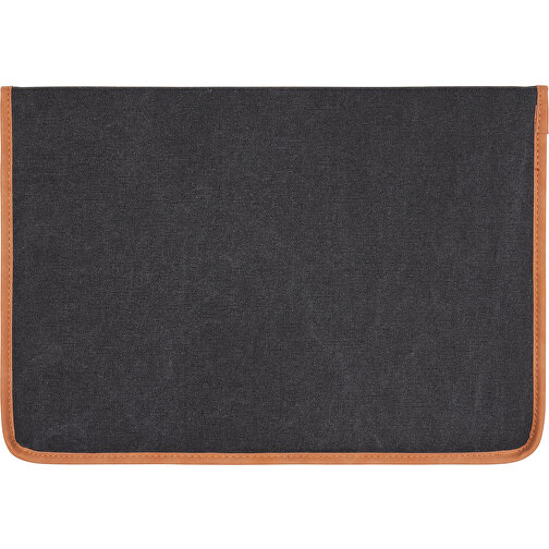 VINGA Bosler 16' Laptop-Tasche Aus GRS Recyceltem Canvas, Schwarz , schwarz, Canvas - recycelt,Polyester, 41,50cm x 1,80cm x 29,50cm (Länge x Höhe x Breite), Bild 3