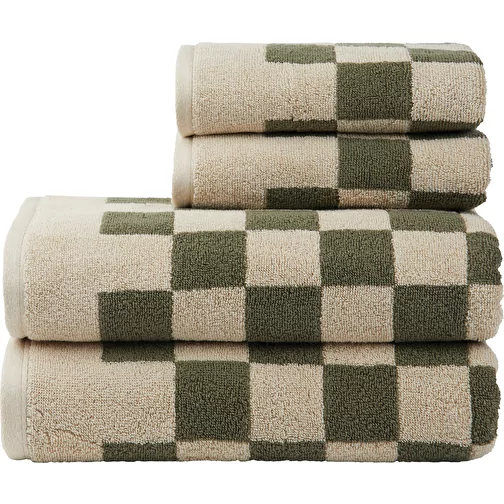 VINGA Elba serviette en coton bio OCS, set de 4, vert, Image 1