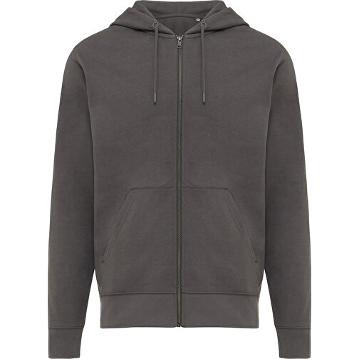 Iqoniq Abisko Zip-Kapuzenpullover Aus Recycelter Baumwolle, Anthrazit , anthrazit, 50% recycelte und 50% biologische Baumwolle, XXXL, 80,00cm x 1,00cm x 68,00cm (Länge x Höhe x Breite), Bild 1