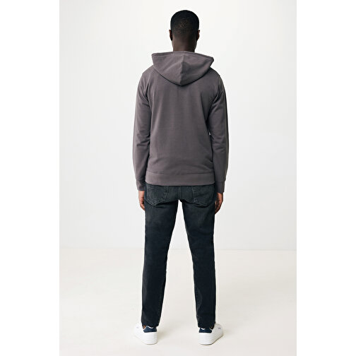 Iqoniq Abisko Zip-Kapuzenpullover Aus Recycelter Baumwolle, Anthrazit , anthrazit, 50% recycelte und 50% biologische Baumwolle, XXS, 61,00cm x 1,00cm x 47,00cm (Länge x Höhe x Breite), Bild 6