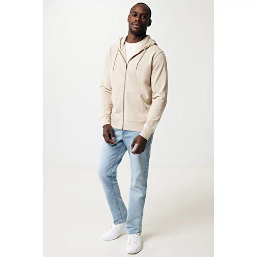 Iqoniq Abisko sweat à capuche zippé en coton recyclé, desert, Image 3