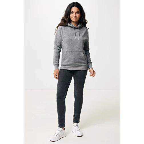 Sweat à capuche Iqoniq Rila Lightweight en coton recyclé, non teint anthracite clair, Image 14