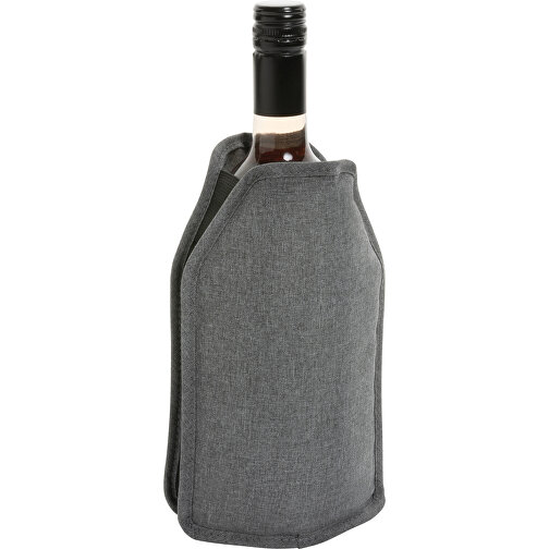 Vino AWARE™ RPET Weinkühler-Sleeve, Grau , grau, PET - recycelt, 15,50cm x 22,50cm x 2,50cm (Länge x Höhe x Breite), Bild 1