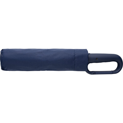 Yara 21“ AWARE™ RPET Regenschirm Mit Karabiner, Navy Blau , navy blau, PET - recycelt,Fiberglas, 64,00cm (Höhe), Bild 3