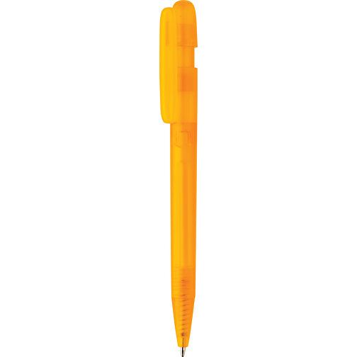 Stylo transparent Devin en rABS certifié GRS, orange, Image 1