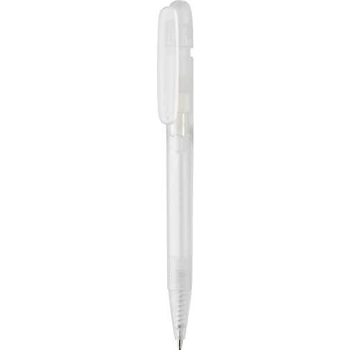 Devin Transparenter Stift Aus GRS Zertifiziertem RABS, Weiss , weiss, ABS - recycelt, 14,00cm (Höhe), Bild 1