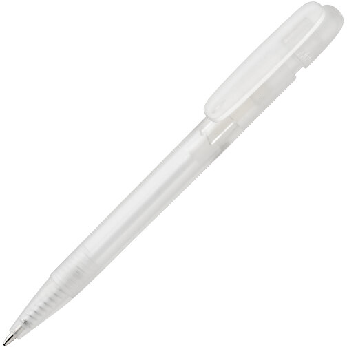 Devin Transparenter Stift Aus GRS Zertifiziertem RABS, Weiss , weiss, ABS - recycelt, 14,00cm (Höhe), Bild 2