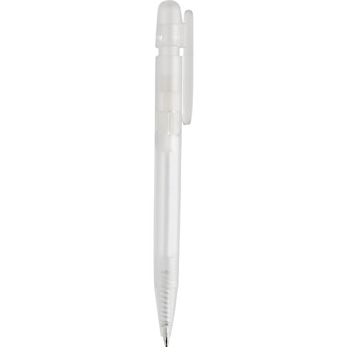 Devin Transparenter Stift Aus GRS Zertifiziertem RABS, Weiss , weiss, ABS - recycelt, 14,00cm (Höhe), Bild 5