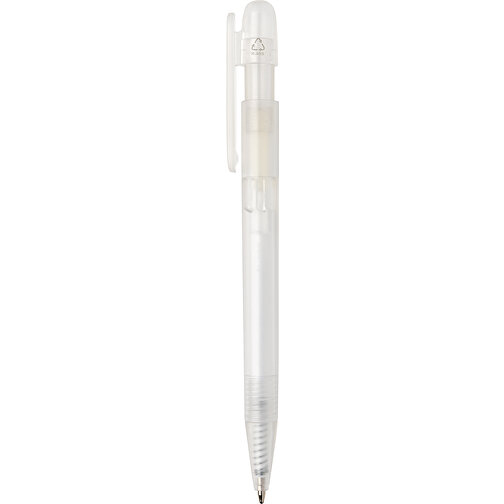 Stylo transparent Devin en rABS certifié GRS, blanc, Image 6