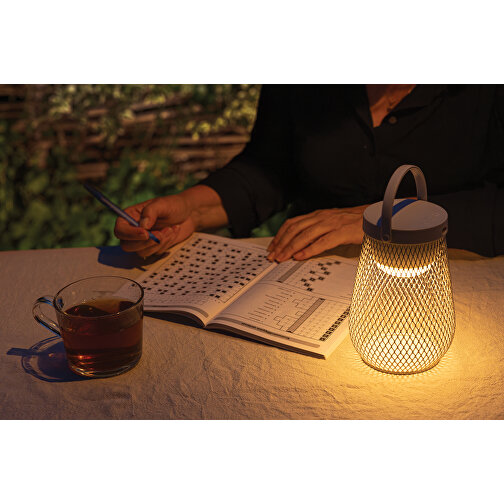 Aurora USB-bordlampe fremstillet af RCS-genanvendt ABS, grå, Billede 9