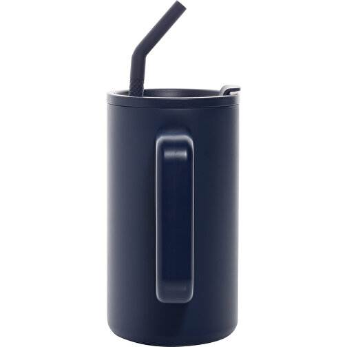 Gobelet Cube en acier recyclé RCS 800ml, bleu marine, Image 5