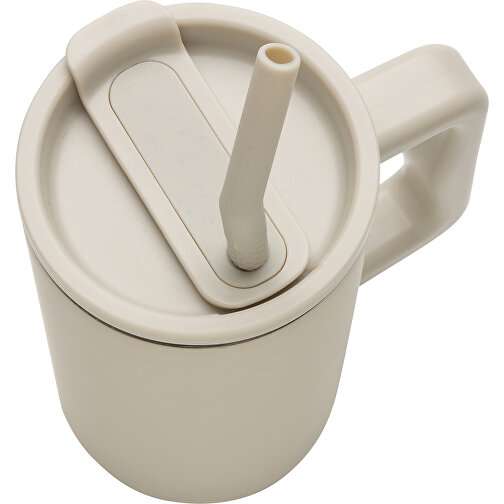 Cube Becher Aus RCS Recyceltem Stahl 800ml, Beige , beige, Rostfreier Stahl - recycelt,Polypropylen - recycelt, 18,00cm (Höhe), Bild 6