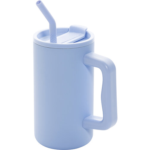 Vaso cubo de acero reciclado RCS 800 ml, azul claro, Imagen 1