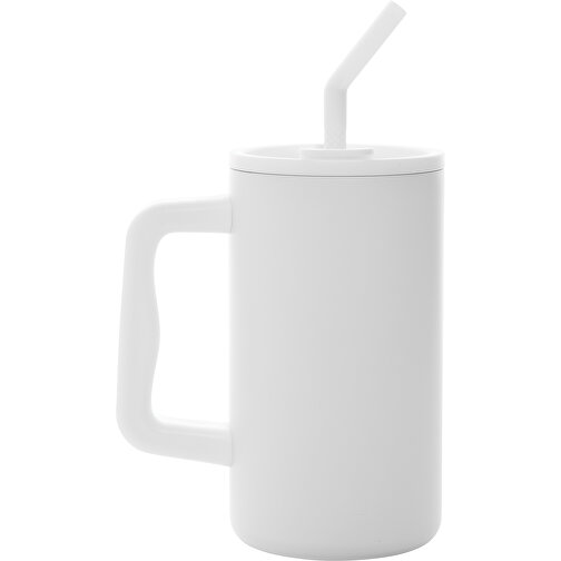 Bicchiere cubo in acciaio riciclato RCS da 800 ml, bianco, Immagine 4