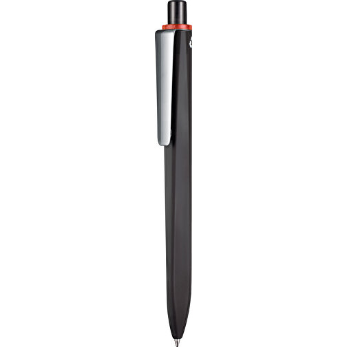 Kugelschreiber RIDGE RECYCLED SOFT M , Ritter-Pen, schwarz / rot, ABS u. Metall, , Bild 1