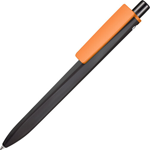 Kugelschreiber RIDGE RECYCLED SOFT , Ritter-Pen, schwarz / orange, ABS-Kunststoff, , Bild 2