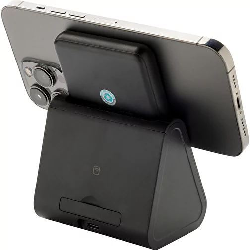 Chargeur Powerbase 3 en 1 en plastique RCS avec banque de puissance, noir, Image 8