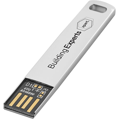 Flad USB 2.0 i metal, Billede 2