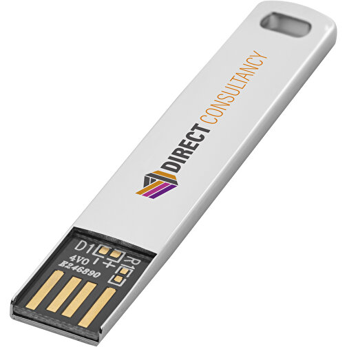 Metall Flach USB 2.0 , metal MB , 16 GB , Metall MB , 6,50cm x 1,20cm x 2,70cm (Länge x Höhe x Breite), Bild 2