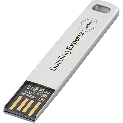 Flad USB 2.0 i metal, Billede 2