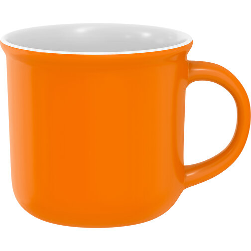 Camp Aussen Farbig Innen Weiß 320ml , karottenorange / weiß, New Bone China Porzellan, 8,00cm x 12,00cm (Höhe x Breite), Bild 1