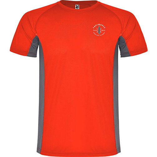 Shanghai Sport T-Shirt Für Kinder , rot / dark lead, Mesh mit Cool Fit Finish 100% Polyester, 140 g/m2, Contrast fabric, Mesh mit Cool Fit Finish 100% Polyester, 140 g/m2, 16, , Bild 2