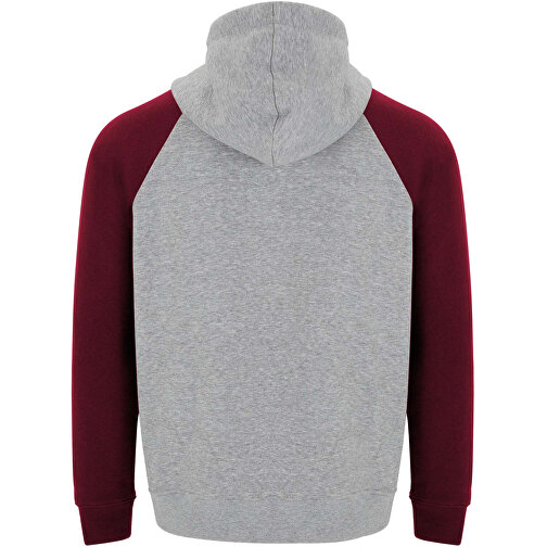 Badet Zweifarbiger Kapuzenpullover Für Kinder , heather grau / garnet, Gebürsteter Sweatshirt Strick 50% Baumwolle, 50% Polyester, 280 g/m2, 11/12, , Bild 3