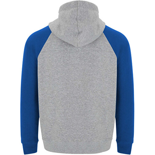 Badet Zweifarbiger Kapuzenpullover Für Kinder , heather grau / royalblau, Gebürsteter Sweatshirt Strick 50% Baumwolle, 50% Polyester, 280 g/m2, 7/8, , Bild 2