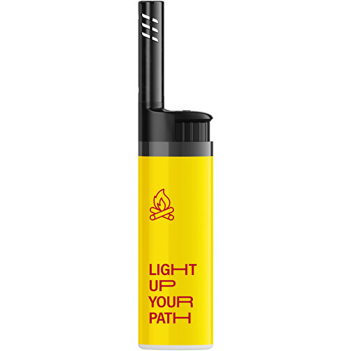 BIC® EZ Reach™ Lighter Screen Printing , BiC, gelb, Delrin®-Harz, 11,70cm x 2,50cm (Länge x Breite), Bild 2