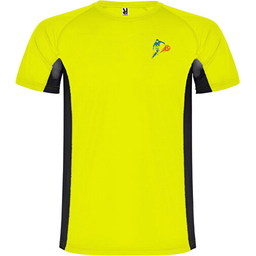 Shanghai Sport T-Shirt Für Kinder , fluor yellow / schwarz, Mesh mit Cool Fit Finish 100% Polyester, 140 g/m2, Contrast fabric, Mesh mit Cool Fit Finish 100% Polyester, 140 g/m2, 8, , Bild 2