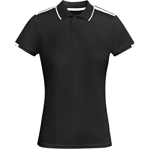 Tamil Sport Poloshirt Für Damen , schwarz / weiss, Piqué Strick mit Cool Fit Finish 50% Recyceltes Polyester, 50% Polyester, 140 g/m2, XL, , Bild 1