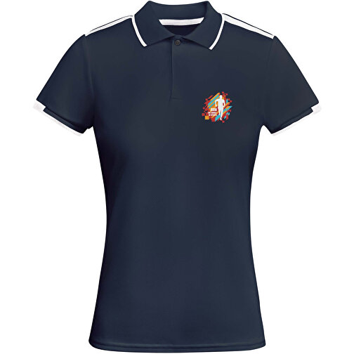 Tamil Sport Poloshirt Für Damen , navy blue / weiß, Piqué Strick mit Cool Fit Finish 50% Recyceltes Polyester, 50% Polyester, 140 g/m2, M, , Bild 2