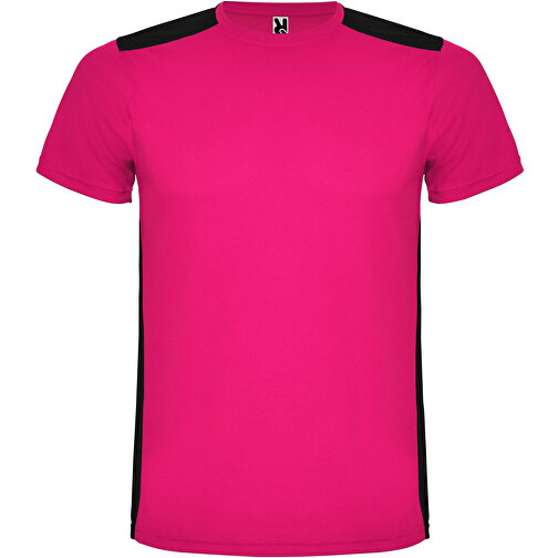 Detroit Sport T-Shirt Für Kinder , fuchsia / schwarz, Mesh mit Cool Fit Finish 100% Polyester, 130 g/m2, Contrast fabric, Mesh mit Cool Fit Finish 100% Polyester, 130 g/m2, 8, , Bild 1