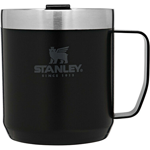 Stanley 350 Ml Classic Legendary Camp Thermobecher , schwarz, 90% Edelstahl, 10% Tritan, 12,00cm x 10,90cm x 10,00cm (Länge x Höhe x Breite), Bild 3